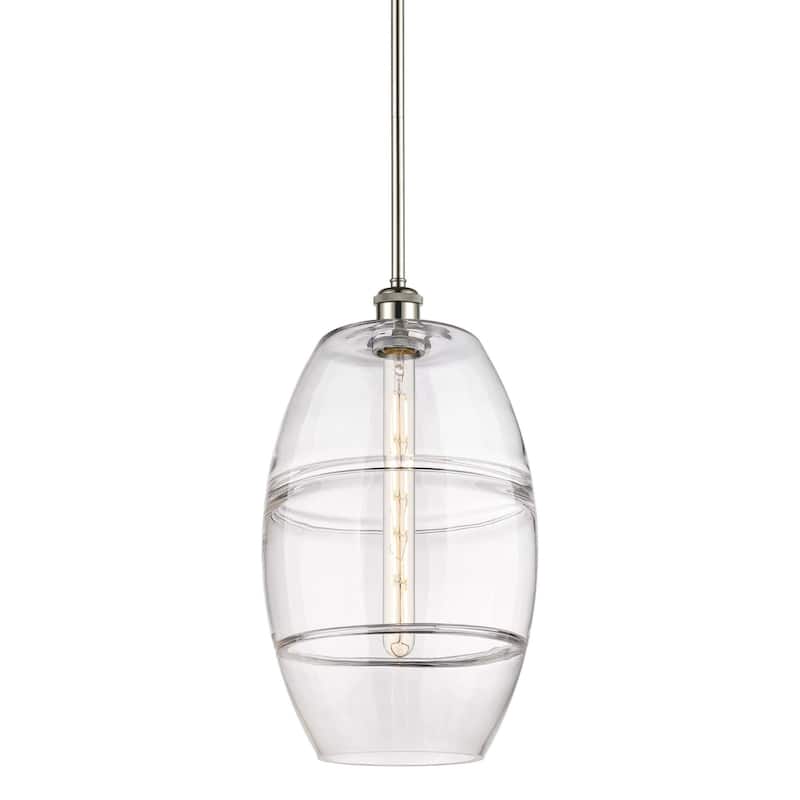 Innovations Lighting 516-1S-19-10 Vaz Pendant Vaz 10" Wide Mini - Polished Nickel / Clear