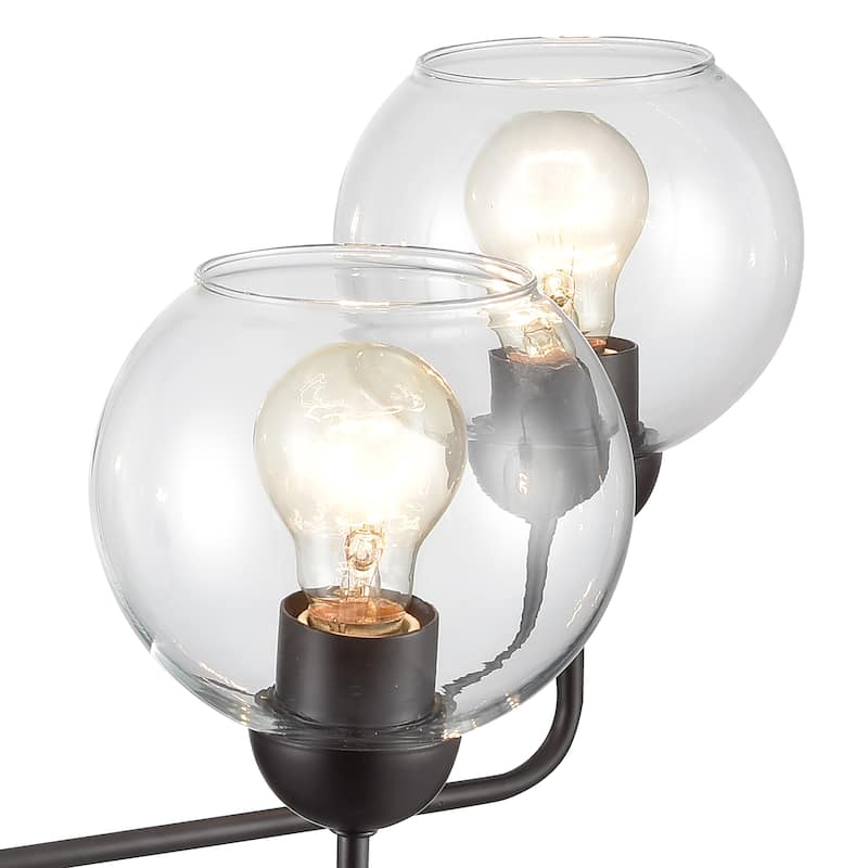 Boman 23-inch Wide 3-Light Chandelier in Matte Black