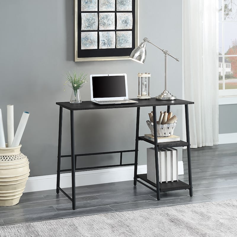 Frame Works 40" Desk with Two Storage Shelves