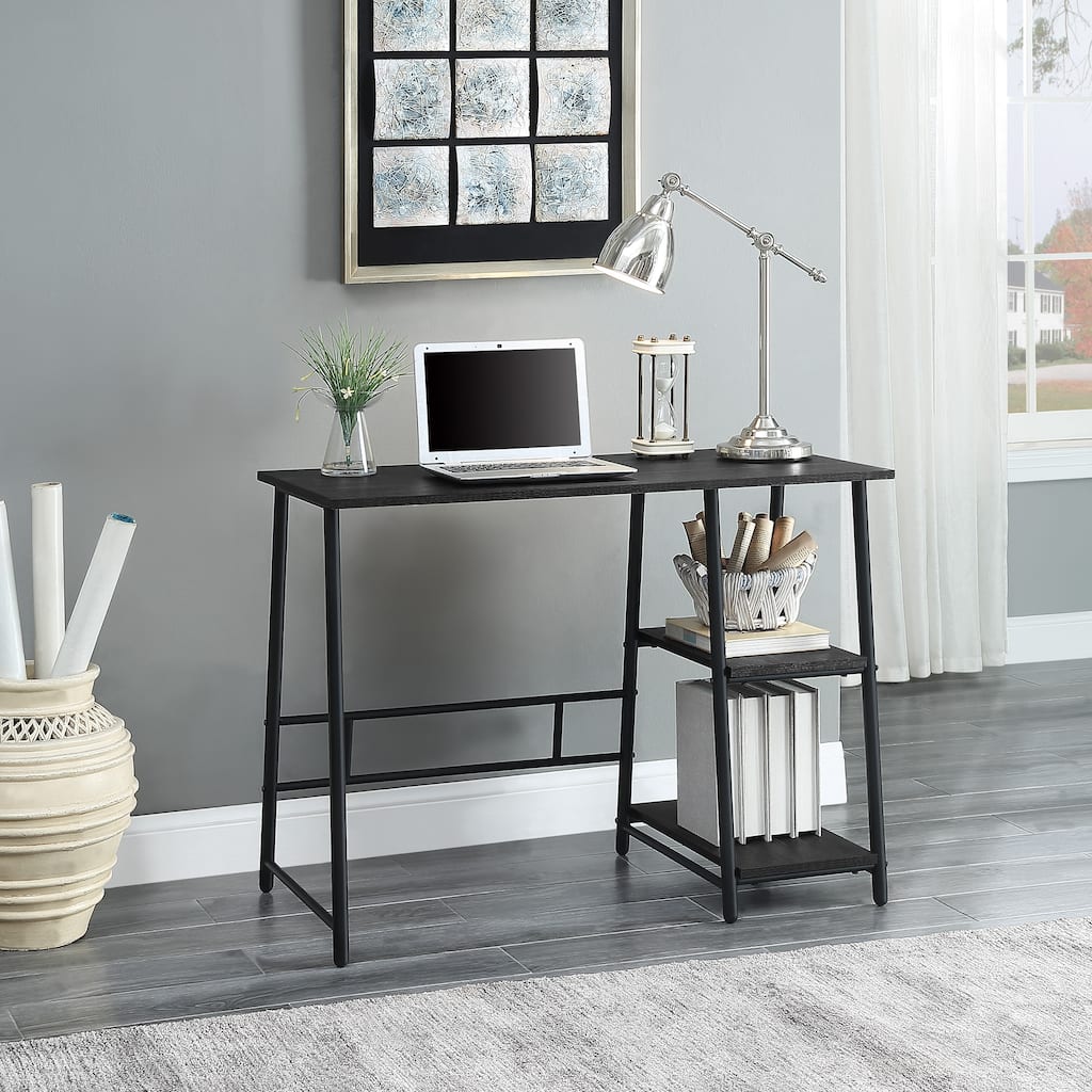 Frame Works 40" Desk with Two Storage Shelves