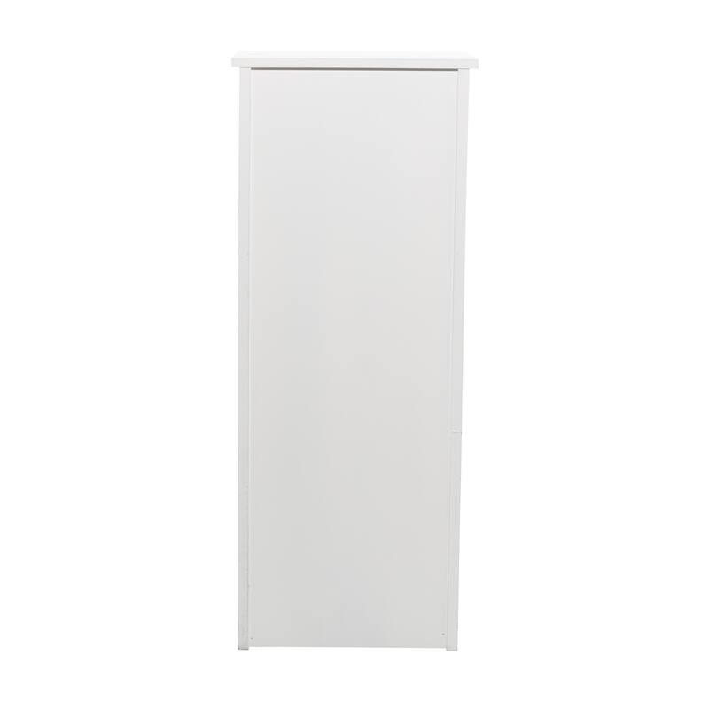 White Wooden 4 Shelves Shelving Unit