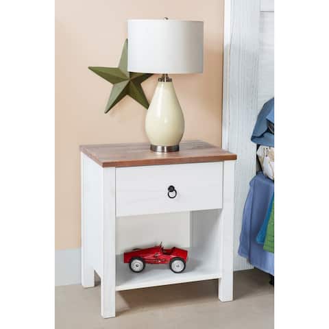 Merrin Rustic Oak Solid Wood Nightstand