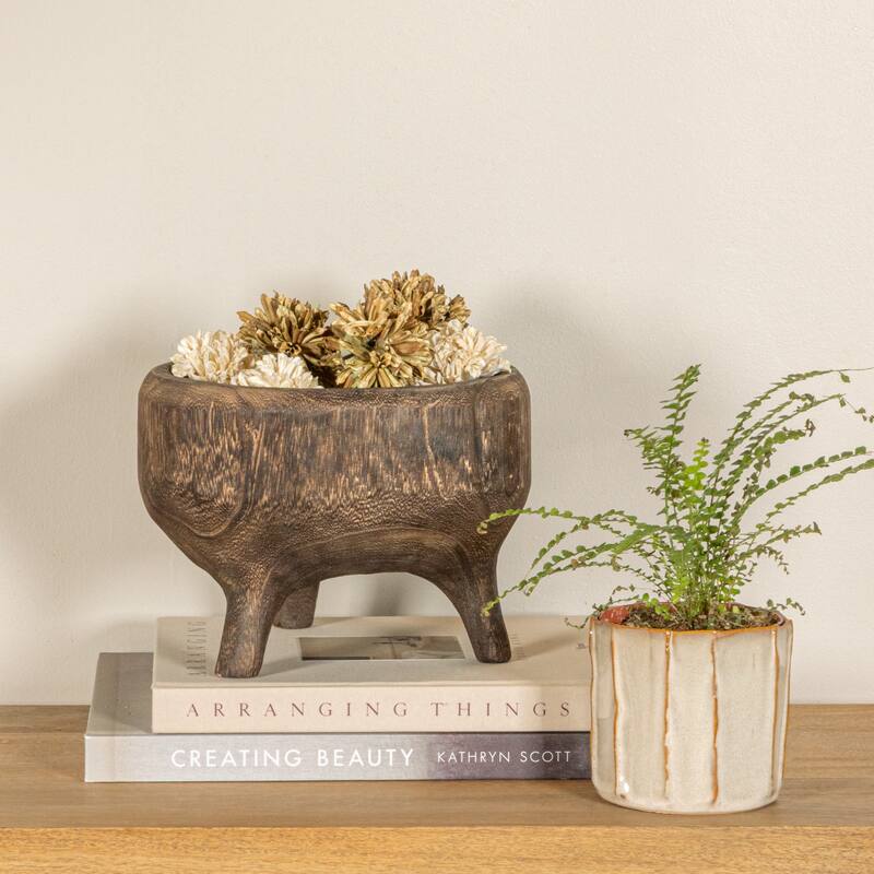 Paulownia Footed Wood Bowl