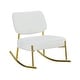 preview thumbnail 13 of 44, Roomfitters Teddy Suede Rocking Chair with Gold Legs, Cushioned Modern Accent Chair for Living Room or Office