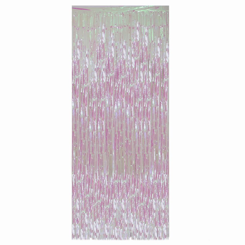 Iridescent Tinsel Christmas Window or Door Curtain - 3' x 8'