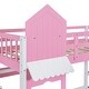 preview thumbnail 6 of 33, Twin-Over-Twin Castle Style Bunk Bed with 2 Drawers 3 Shelves and Slide
