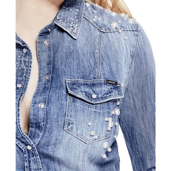 guess lalima denim shirt