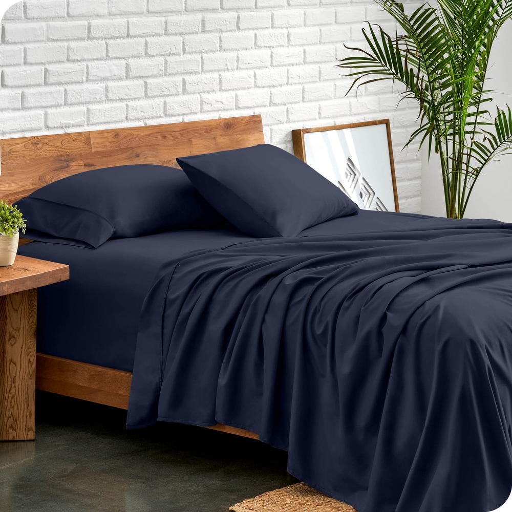 Navy blue twin sheet set sale