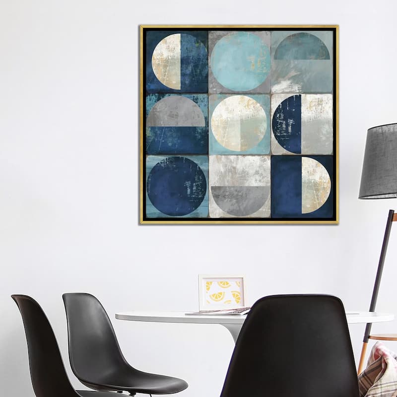 iCanvas "Teal Crescent" by Tom Reeves Framed Canvas Print