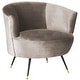 preview thumbnail 8 of 9, SAFAVIEH Mid-Century Modern Retro Arlette Velvet Hazelwood Club Chair - 32" x 33" x 31.5"