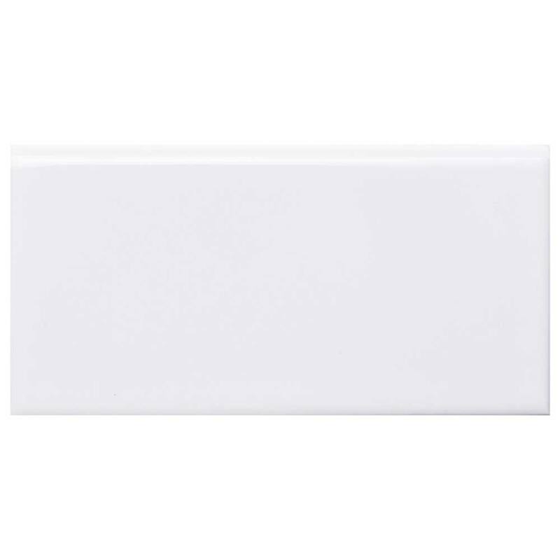 The Tile Life Fresno 3x6 White Ceramic Bullnose Wall Tile - 3 x 6 - 1 Piece