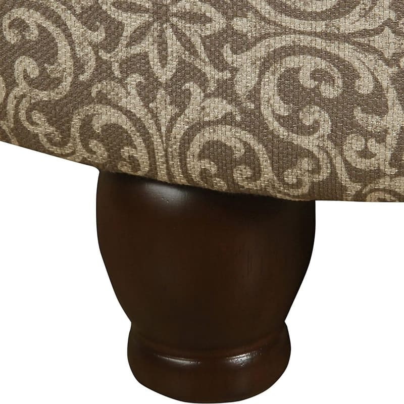 Upholstered Round Storage Ottoman Large