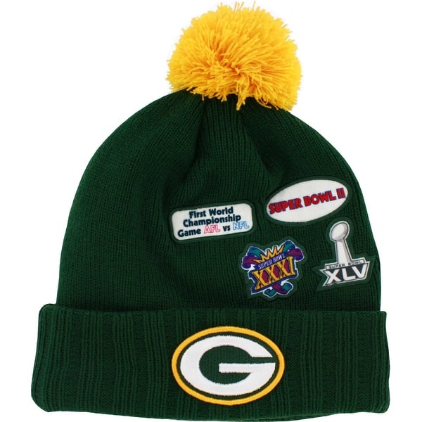 Shop Green Bay Packers Superbowl Patch Knit Hat With Pom Overstock 29172474