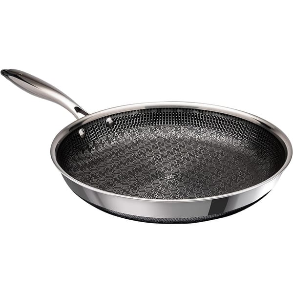 slide 2 of 6, Hell's Kitchen HKHSK-11C Ceramic Hybrid 11" Fry Pan Silver
