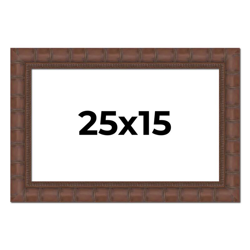 25x15 Frame Pewter Solid Wood Picture Frame Width 1.625 Inches | Interior Frame Depth 0.6875 Inches