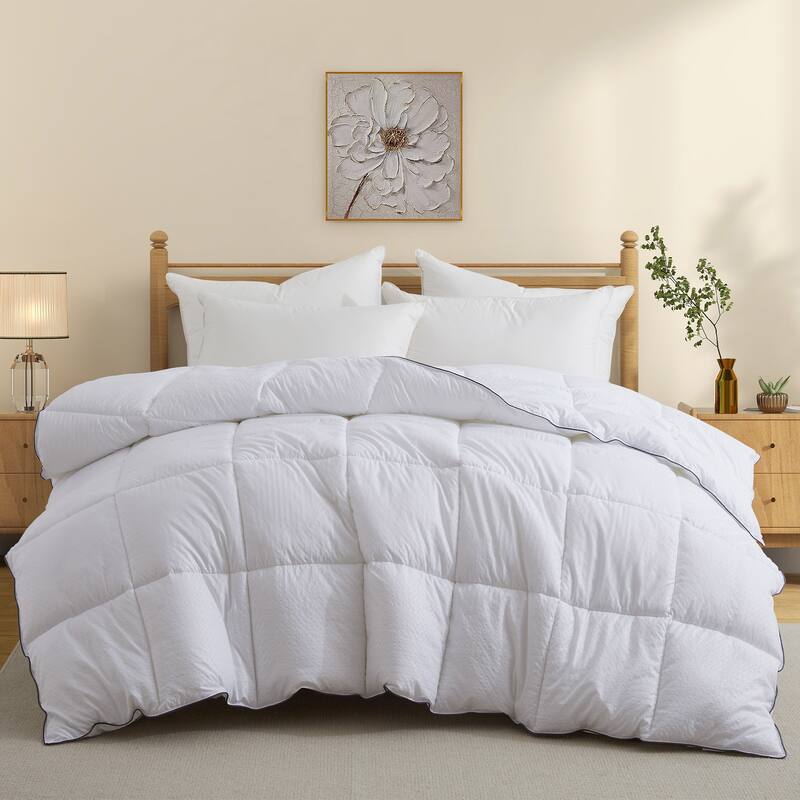 All Season Medium Weight Embossed Reversible Down Alternative Duvet Insert Comforter