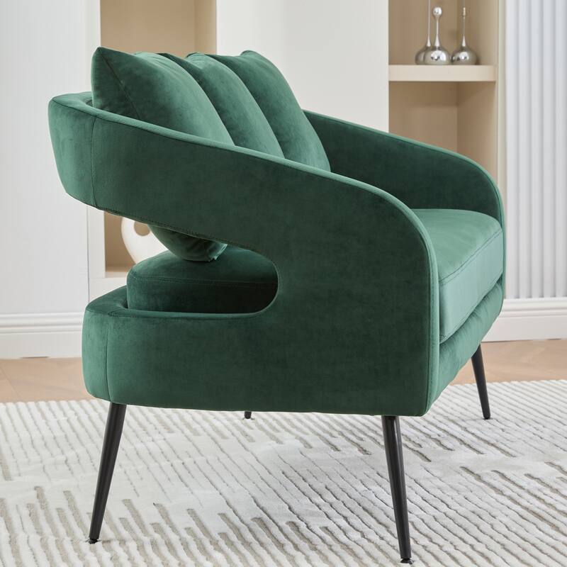 53.7" W Loveseat Sofa,Modern Velvet Sofa Couch with Pillows and Metal Legs