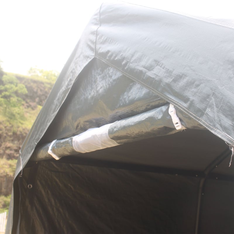 7 ft. W x 12 ft. D x 7.5 ft. H Steel Portable Carport