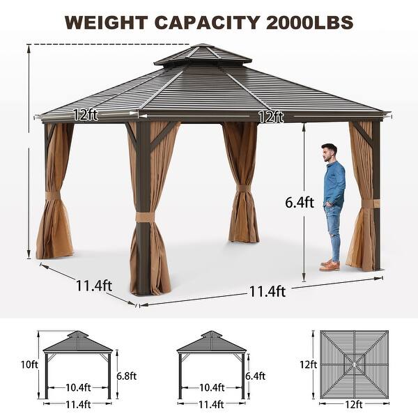 Galvanized Steel Gazebos with Netting & Curtains Bed Bath & Beyond