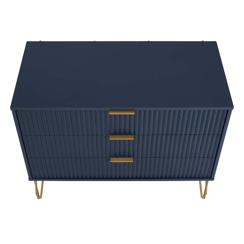 Manhattan Comfort Dumbo Modern 3 Drawer Bedroom Dresser