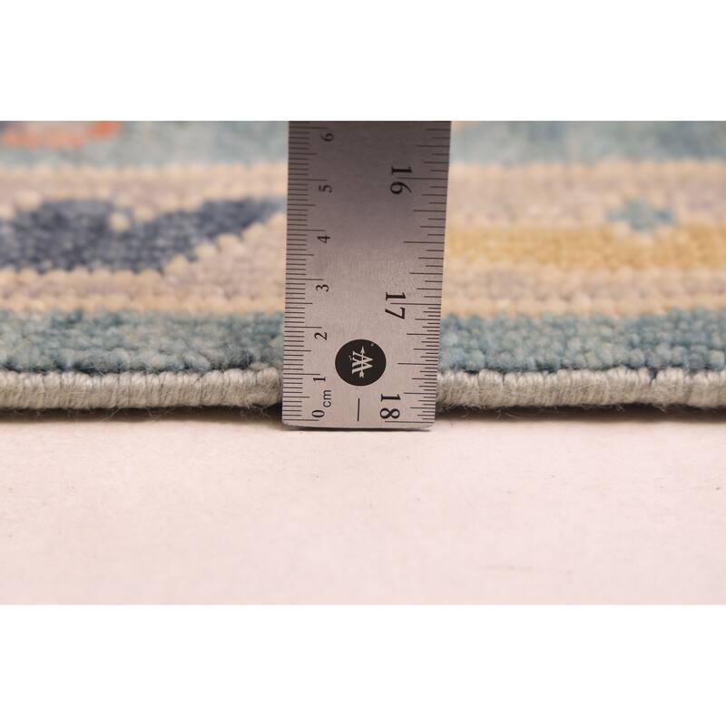 ECARPETGALLERY Hand-knotted Modern Oushak Turquoise Wool Rug - 8'1 x 9'11