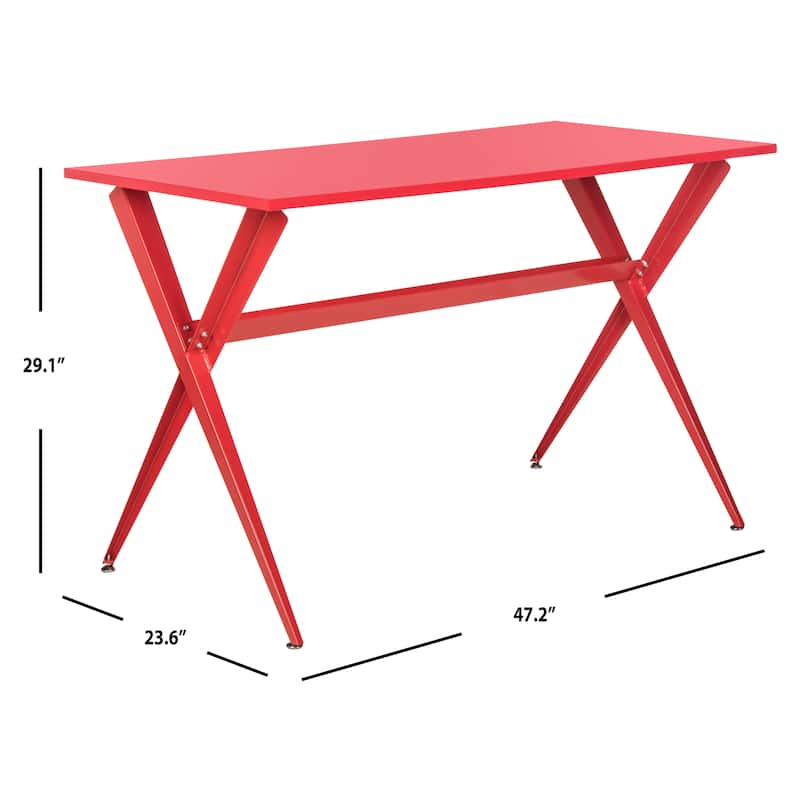 SAFAVIEH Lynette Mid-Century Modern Red Desk
