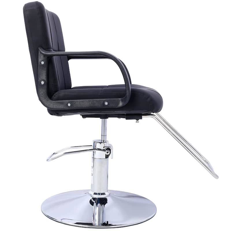 Hair Salon Chair Styling Heavy Duty Hydraulic Pump Barber Chair Beauty Shampoo Barbering Chair,with Barber Cape ,black
