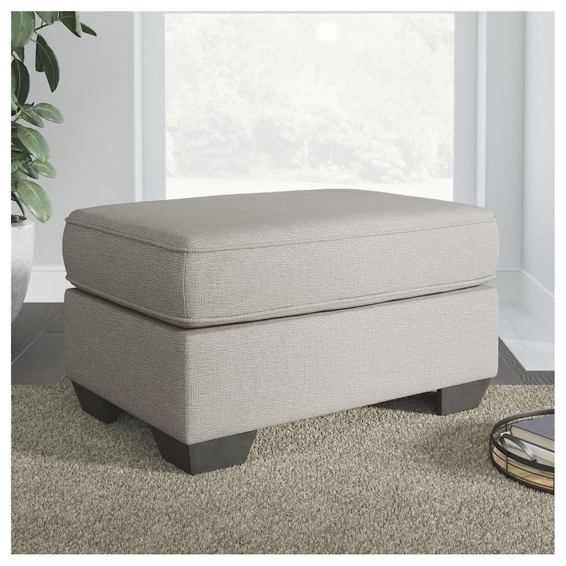 Signature Design by Ashley Greaves Stone Ottoman - 34"W x 24"D x 19"H - Stone