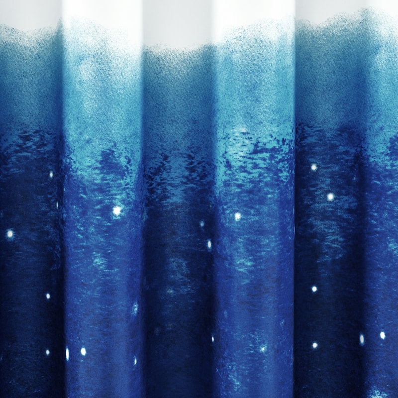 Lush Decor Space Star Ombre Window Curtain Panel Pair - 84" x 52"