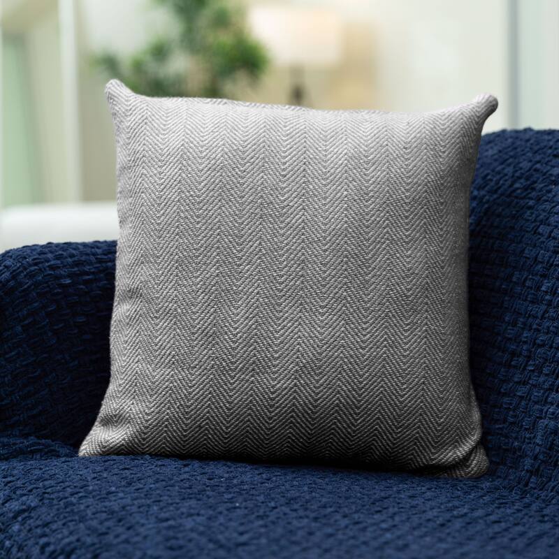 Fabstyles Herringbone Stripe Set of 2 Cotton Throw Pillows