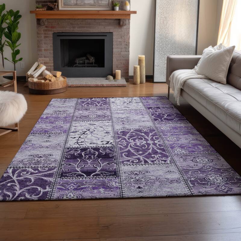 Premium Washable Super Soft Moroccan Boho Patchwork Mayfield Rug