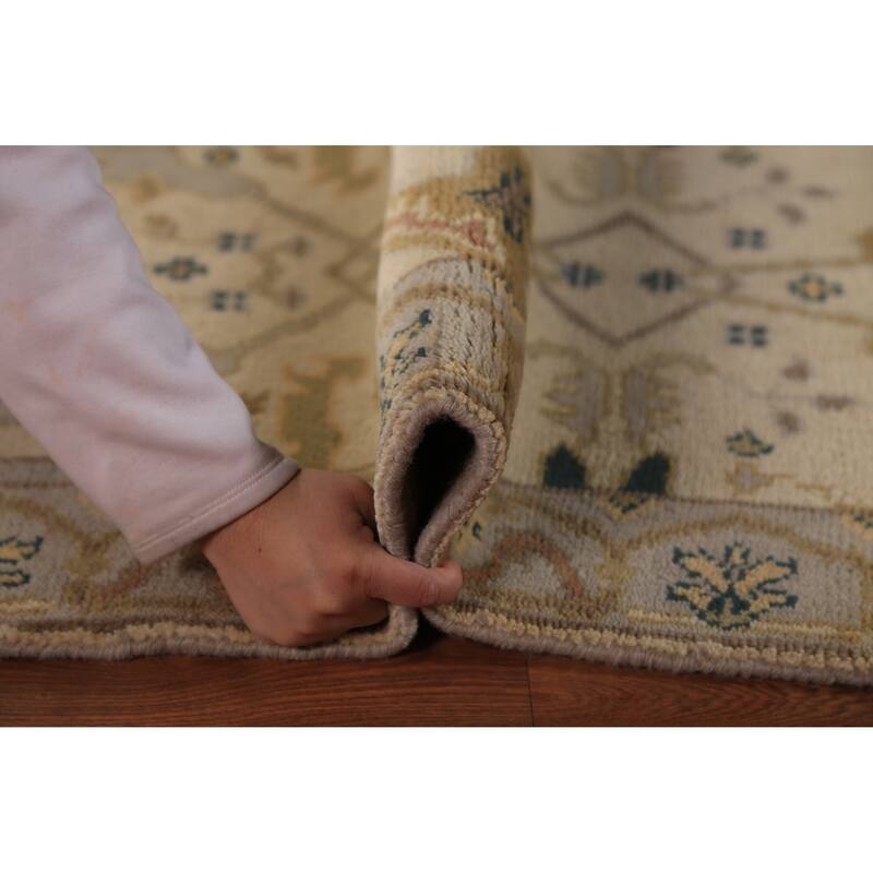 Oushak Style Runner Rug Hand-Knotted Wool Carpet - 2'7"x 7'10"