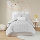 preview thumbnail 62 of 124, Intelligent Design Maize Cotton Jacquard Duvet Cover Set with Euro Shams and Throw Pillows Grey - Twin