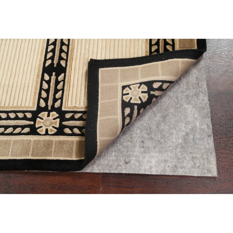 Geometric Nepalese Vegetable Dye Oriental Wool Area Rug Hand-knotted - 6'2" x 9'3"