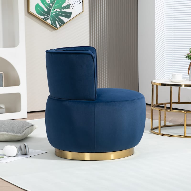 360 Degree Swivel Cuddle Barrel Sofa Chairs with Wide Upholstered