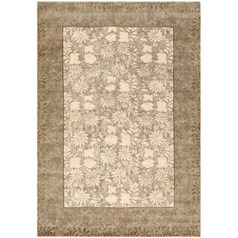 SAFAVIEH Couture Hand-knotted Lison Silk/ Wool Rug - 6' x 9' - Red/Ivory
