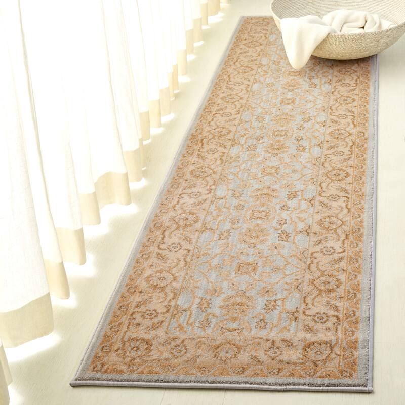 Lauren Ralph Lauren Ivoneta Traditional Rug - Light Grey/Gold - 2'3" x 8' Runner