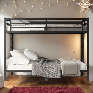 Modern Heavy Duty Metal Queen Bunk Bed for Teens and Adults