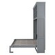 preview thumbnail 24 of 28, Murphy Bed Wall Bed with Top Shelves & USB