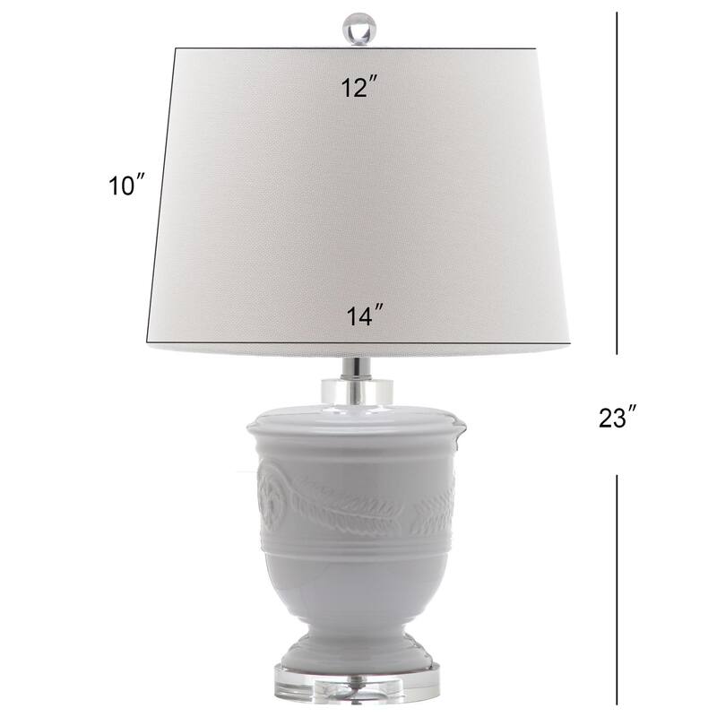 SAFAVIEH Lighting Alexandria 24-inch White Table Lamp (Set of 2) - 14"x14"x23" - 14Wx14Dx23H
