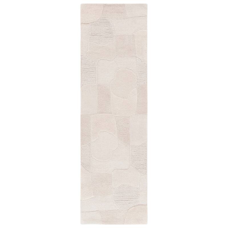 SAFAVIEH Handmade Manhattan Marijka Modern Wool Rug - 2'3" x 8' Runner - Ivory/Beige