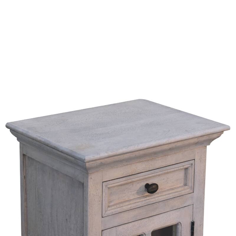 Contemporary Design Drawer Nightstand with Door,Durable And Sturdy