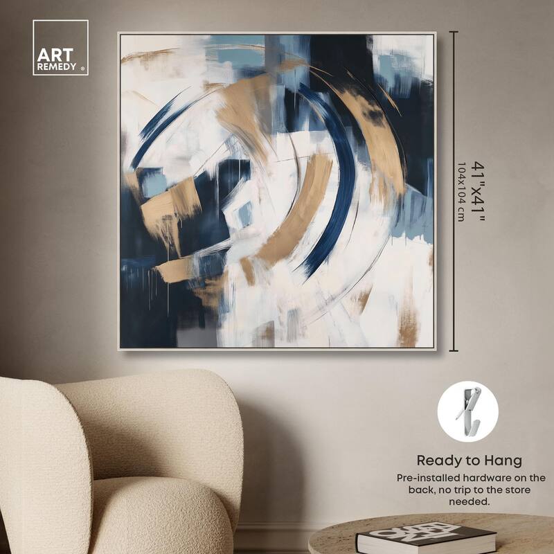 Golden Vortex I Canvas by Art Remedy