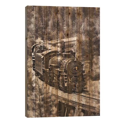 Train Arrival III Print On Wood by David Drost - Multi-Color