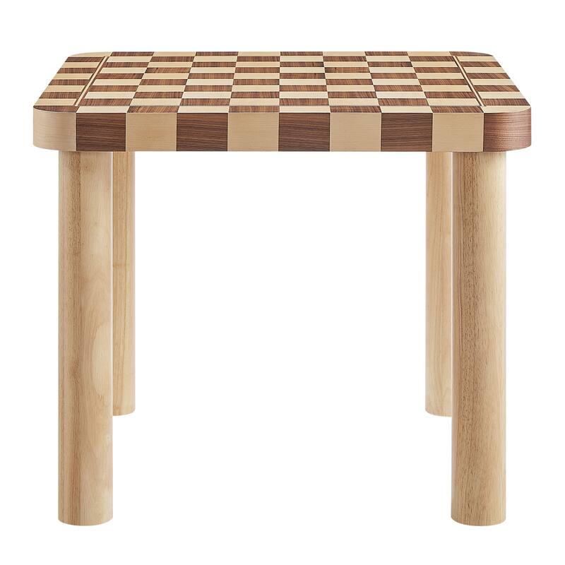 Oscar 36 Inch Square Checkered Dining Table