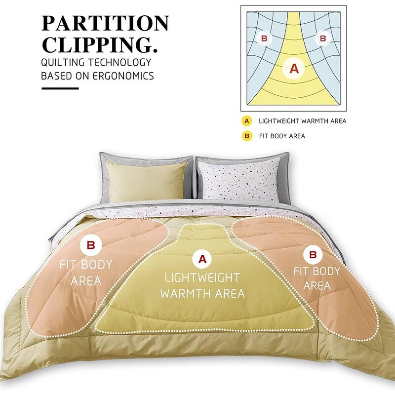 KASENTEX 5 or 7 Piece Bed in A Bag Microfiber Down Alternative Comforter Bedding Set with Sheets and Pillow Cases All Season