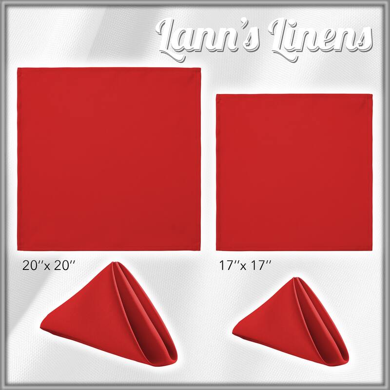 12 Pack 17 Inch Polyester Cloth Dinner Napkins for Party Restaurant