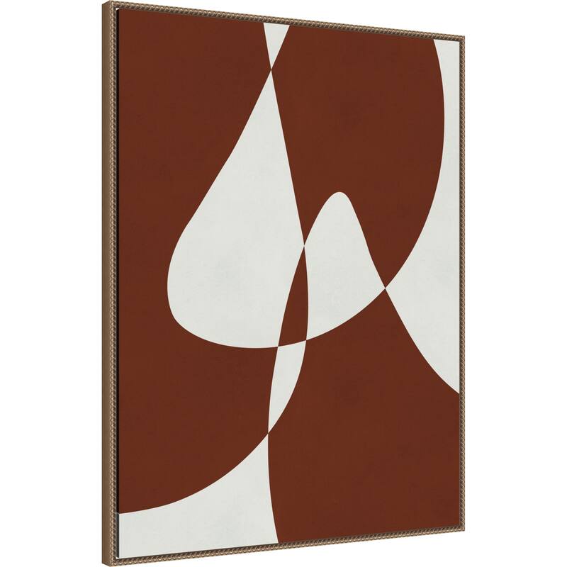 Brown Expressionism 1 by Vitor Costa Framed Canvas Wall Art Print