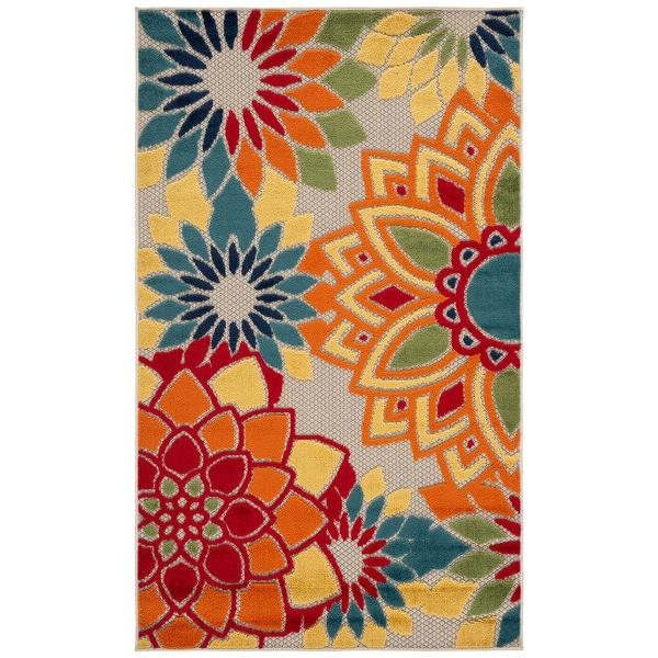 SAFAVIEH Cabana Elvezia Indoor/ Outdoor Waterproof Patio Floral