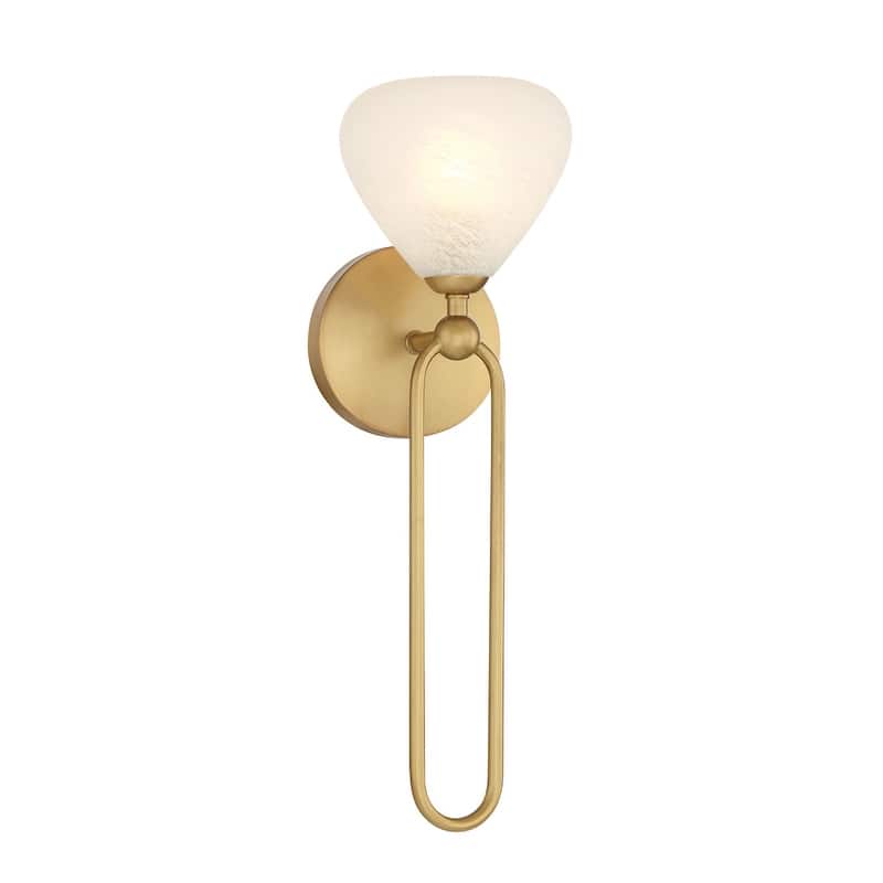 Minka Lavery 196 Orion 18" Tall Wall Sconce with Etched Glass Shade